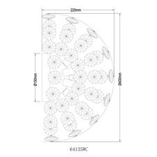 Nástěnné svítidlo, kov chrom, křišťály K9, kouřové, čiré, ø: 400 mm, V: 225 mm, včetně žárovek 6xG9 LED, max. 3,5 W 230 V, zdroj 350 lm, výkon 350 lm, 3000K, včetně LED žárovek 10676