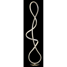 Stojací lampa, kov nikl, hliník nikl, plast čirý, akrylové křišťály čiré, PVC kabel černý, nožní spínač na kabelu, DxŠxVxH: 260x200x1325mm, délka kabelu 1800mm, včetně LED 36W 230V, zdroj 3860lm, výkon 2260lm, 4000K