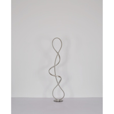 Stojací lampa, kov nikl, hliník nikl, plast čirý, akrylové křišťály čiré, PVC kabel černý, nožní spínač na kabelu, DxŠxVxH: 260x200x1325mm, délka kabelu 1800mm, včetně LED 36W 230V, zdroj 3860lm, výkon 2260lm, 4000K