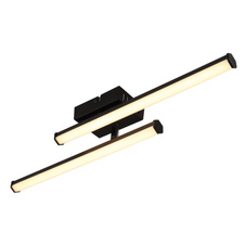 Stropní svítidlo, černý matný plast, bílý plast, otočné/výklopné, šestihranné profily, DxŠxV: 500x70x84mm, včetně LED 12W 230V, zdroj 1320lm, výkon 860lm, 3000K