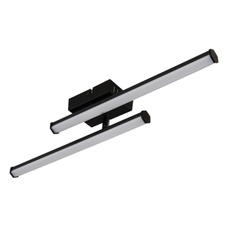 Stropní svítidlo, černý matný plast, bílý plast, otočné/výklopné, šestihranné profily, DxŠxV: 500x70x84mm, včetně LED 12W 230V, zdroj 1320lm, výkon 860lm, 3000K