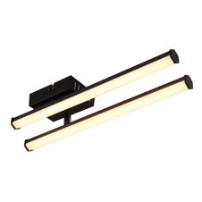 Stropní svítidlo, černý matný plast, bílý plast, otočné/výklopné, šestihranné profily, DxŠxV: 500x70x84mm, včetně LED 12W 230V, zdroj 1320lm, výkon 860lm, 3000K