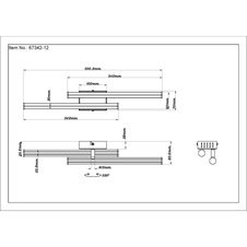 Stropní svítidlo, černý matný plast, bílý plast, otočné/výklopné, šestihranné profily, DxŠxV: 500x70x84mm, včetně LED 12W 230V, zdroj 1320lm, výkon 860lm, 3000K