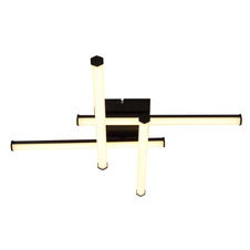 Stropní svítidlo, černý matný plast, bílý plast, otočné/výklopné, šestihranné profily, DxŠxV: 500x500x88mm, včetně LED 24W 230V, zdroj 2490lm, výkon 1470lm, 3000K