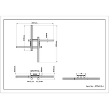 Stropní svítidlo, černý matný plast, bílý plast, otočné/výklopné, šestihranné profily, DxŠxV: 500x500x88mm, včetně LED 24W 230V, zdroj 2490lm, výkon 1470lm, 3000K