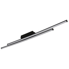 Stropní svítidlo, kov černý matný, plast bílý a černý, šestihranné profily, DxŠxV: 1100x60x66mm, včetně LED 24W 230V, zdroj 2530lm, výkon 1800lm, 3000K