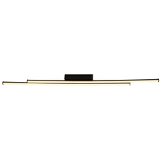 Stropní svítidlo, kov černý matný, plast bílý a černý, šestihranné profily, DxŠxV: 1100x60x66mm, včetně LED 24W 230V, zdroj 2530lm, výkon 1800lm, 3000K