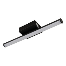 Stropní svítidlo, černý matný plast, bílý plast, šestihranný profil, DxŠxV: 342x70x56mm, včetně LED 6W 230V, zdroj 780lm, výkon 540lm, 3000K