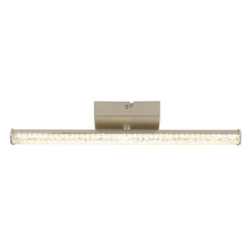 Stropní svítidlo, plast nikl mat, chrom, průhledný plast, čiré plastové křišťály, šestihranný profil, DxŠxVxH: 342x70x56mm, včetně LED 6W 230V, zdroj 830lm, výkon 620lm, 4000K