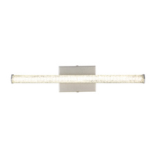 Stropní svítidlo, plast nikl mat, chrom, průhledný plast, čiré plastové křišťály, šestihranný profil, DxŠxVxH: 342x70x56mm, včetně LED 6W 230V, zdroj 830lm, výkon 620lm, 4000K