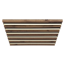 Stropní svítidlo, kov černý mat, MDF vzhled tmavého dřeva, plast bílý, DxŠxV: 450x450x50mm, včetně LED 30W 230V, zdroj 3100lm, výkon 1500lm, 3000K