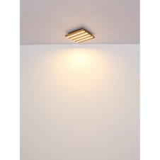 Stropní svítidlo, kov černý mat, MDF vzhled tmavého dřeva, plast bílý, DxŠxV: 800x200x50mm, včetně LED 30W 230V, zdroj 3100lm, výkon 1500lm, 3000K