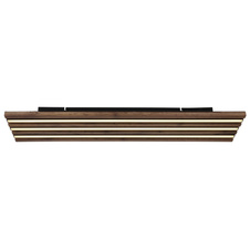 Stropní svítidlo, kov černý mat, MDF vzhled tmavého dřeva, plast bílý, DxŠxV: 800x200x50mm, včetně LED 30W 230V, zdroj 3100lm, výkon 1500lm, 3000K