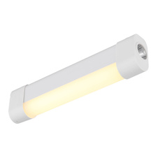 Světlo pod skříňku, bílý plast, bílý PVC kabel 300mm, tlačítko a krokový spínač, bez adaptéru, USB-A - USB-C, magnet, nabíjí se cca 4h, svítí cca 2h, svítí během nabíjení, DxŠxV: 186x25x40mm, LED 2W 230V, výkon 122lm, CCT3000/4000/7000K