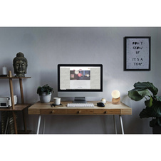 Stolní lampa, kovový vzhled dřeva, bílé sklo, PVC kabel, dotykové zapínání/vypínání, ø: 100mm, V: 160mm, včetně 1xG9 LED 3W 230V, 330lm zdroj, 275lm výkon, 3000K, včetně LED žárovky.