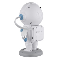 Stolní lampa, plast bílý, šedý, modrý, čirý, červený, stříbrný, PVC kabel černý, tlačítkový a krokový vypínač, RGB změna barvy a fixace, bez adaptéru, včetně USB kabelu, USB-C - USB-C, DxŠxV: 120x110x220mm, kabel 1200mm, RGB LED 6W 230V