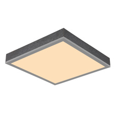 Stropní svítidlo, hliník stříbrný, tmavě šedý MDF, bílý plast, DxŠxV: 300x300x60mm, včetně LED 12W 230V, zdroj 1250lm, výkon 600lm, 3000K