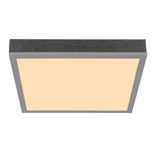 Stropní svítidlo, hliník stříbrný, tmavě šedý MDF, bílý plast, DxŠxV: 300x300x60mm, včetně LED 12W 230V, zdroj 1250lm, výkon 600lm, 3000K