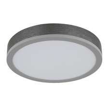 Stropní svítidlo, hliník stříbrný, MDF šedá tmavá, plast bílý, ø: 300mm, V: 85mm, včetně LED 12W 230V, zdroj 1250lm, výkon 600lm, 3000K