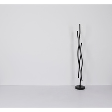 Stropní svítidlo, kov černý mat, hliník černý mat, plast bílý, DxŠxV: 476x100x56mm, včetně LED 12W 230V, zdroj 1280lm, výkon 560lm, 3000K