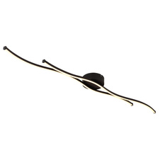 Stropní svítidlo, kov černý mat, hliník černý mat, plast bílý, DxŠxV: 1104x130x56mm, včetně LED 30W 230V, zdroj 3550lm, výkon 1300lm, 3000K