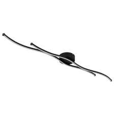 Stropní svítidlo, kov černý mat, hliník černý mat, plast bílý, DxŠxV: 1104x130x56mm, včetně LED 30W 230V, zdroj 3550lm, výkon 1300lm, 3000K