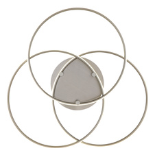 Stropní svítidlo, kov kartáčovaný nikl, hliník kartáčovaný nikl, bílý plast, otočné/výklopné, ø: 456 mm, V: 94 mm, včetně LED 40W 230V, zdroj 4680lm, výstup 3520lm, 4000K