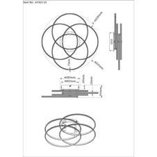 Stropní svítidlo, kov černý mat, hliník černý mat, plast bílý, otočné/výklopné, ø: 515 mm, V: 114 mm, včetně LED 55W 230V, zdroj 6650lm, výstup 3750lm, 4000K