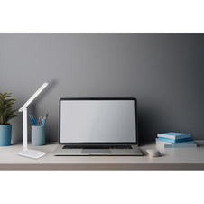 Stolní lampa, bílý plast, dotykové zapnutí/vypnutí, dotykový stmívač a plynulé stmívání, nastavení barev, bez adaptéru, včetně kabelu USB, USB-A 2.0 - USB-C, nabíjí se a svítí cca 4h, DxŠxV: 420x287,5x556mm, LED 3W 230V 150lm CCT2800-6500K