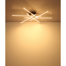Stropní svítidlo, kov černý mat, hliník černý mat, plast bílý, nastavitelné, ø: 800mm, V: 77mm, včetně LED 40W 230V, zdroj 4345lm, výkon 2870lm, 3000K