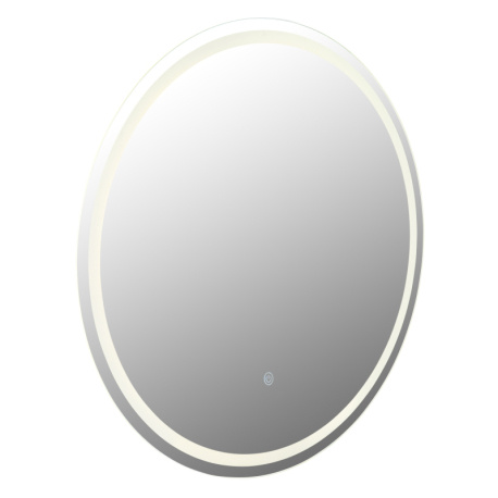 Zrcadlo, plast saténový, dotykové zapnutí/vypnutí, stmívatelné, plynulý dotykový stmívač, paměťová funkce, ø: 750 mm, V: 24 mm, včetně LED 16W 230V, zdroj 230-1315lm, výkon 120-970lm, 4000K