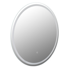 Zrcadlo, plast saténový, dotykové zapnutí/vypnutí, stmívatelné, plynulý dotykový stmívač, paměťová funkce, ø: 750 mm, V: 24 mm, včetně LED 16W 230V, zdroj 230-1315lm, výkon 120-970lm, 4000K