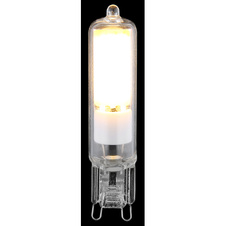 LED žárovka, čiré sklo, bílá keramika, ø: 15mm, H: 65mm, 1x G9 LED, max. 4W 230V, zdroj 600lm, výkon 600lm, 3000K