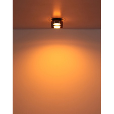 Stropní svítidlo, černý kartáčovaný hliník, kouřové sklo, ø 130mm, H: 85mm, včetně žárovky 1xGX53 LED, max. 6W 230V, zdroj 400lm, výkon 270lm, 1800K, včetně LED žárovky 10162