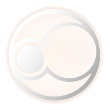 Stropní svítidlo, kov bílý mat, plast bílý, chromovaný plast, několik úrovní s nástěnným vypínačem, fixace barvy, paměťová funkce, ø: 380mm, V: 75mm, včetně LED 24 W 230 V, zdroj 2500 lm, výkon 1200 lm, CCT 2700/4000/6500 K