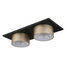 Stropní svítidlo, černý matný kov, antracitový plast, matný plast v barvě šampaň, bílý plast, DxŠxVxH: 460x200x113mm, včetně LED 24W 230V, zdroj 2900lm, výkon 1000lm, 3000K