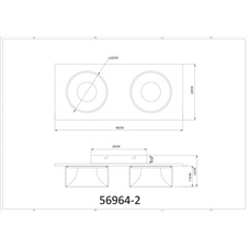 Stropní svítidlo, černý matný kov, antracitový plast, matný plast v barvě šampaň, bílý plast, DxŠxVxH: 460x200x113mm, včetně LED 24W 230V, zdroj 2900lm, výkon 1000lm, 3000K
