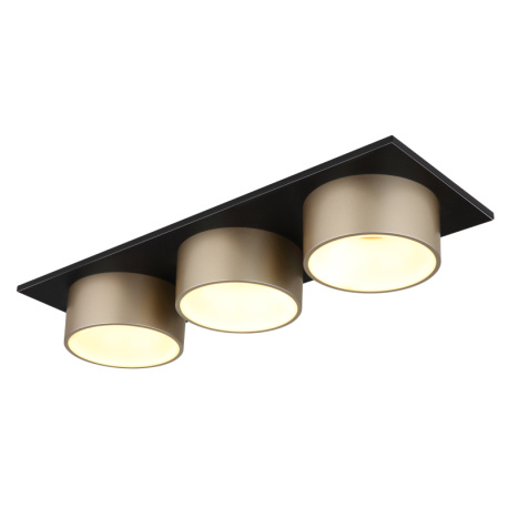 Stropní svítidlo, kov černý matný, plast antracit, matný plast v barvě šampaň, plast bílý, DxŠxV: 580x200x110mm, včetně LED 24W 230V, zdroj 3000lm, výkon 1000lm, 3000K