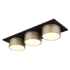 Stropní svítidlo, kov černý matný, plast antracit, matný plast v barvě šampaň, plast bílý, DxŠxV: 580x200x110mm, včetně LED 24W 230V, zdroj 3000lm, výkon 1000lm, 3000K