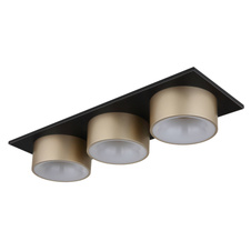 Stropní svítidlo, kov černý matný, plast antracit, matný plast v barvě šampaň, plast bílý, DxŠxV: 580x200x110mm, včetně LED 24W 230V, zdroj 3000lm, výkon 1000lm, 3000K