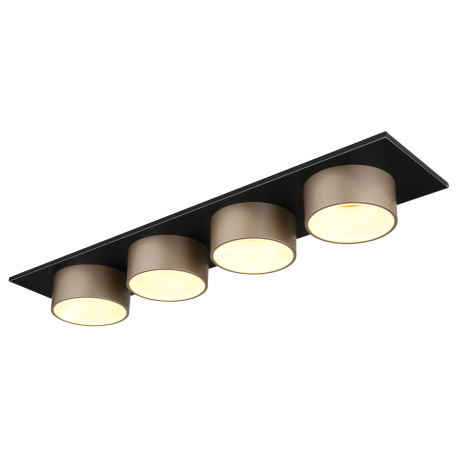 Stropní svítidlo, kov černý matný, plast antracit, matný plast v barvě šampaň, plast bílý, DxŠxV: 860x200x110mm, včetně LED 40W 230V, zdroj 5100lm, výkon 1900lm, 3000K