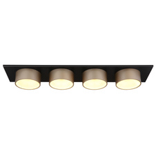 Stropní svítidlo, kov černý matný, plast antracit, matný plast v barvě šampaň, plast bílý, DxŠxV: 860x200x110mm, včetně LED 40W 230V, zdroj 5100lm, výkon 1900lm, 3000K