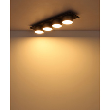 Stropní svítidlo, kov černý matný, plast antracit, matný plast v barvě šampaň, plast bílý, DxŠxV: 860x200x110mm, včetně LED 40W 230V, zdroj 5100lm, výkon 1900lm, 3000K