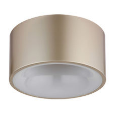 Stropní svítidlo, matný plast barvě šampaň, plast bílý, ø: 150mm, V: 75mm, včetně LED 12W 230V, zdroj 1200lm, výkon 900lm, 3000K