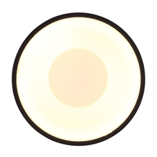 Stropní svítidlo, plast černý matný, plast bílý, ø: 150mm, H: 75mm, včetně LED 12W 230V, zdroj 1200lm, výkon 900lm, 3000K