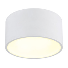 Stropní svítidlo, bílý matný plast, bílý plast, ø: 150mm, H: 75mm, včetně LED 12W 230V, zdroj 2000lm, výkon 900lm, 3000K