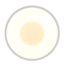 Stropní svítidlo, bílý matný plast, bílý plast, ø: 150mm, H: 75mm, včetně LED 12W 230V, zdroj 2000lm, výkon 900lm, 3000K