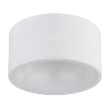 Stropní svítidlo, bílý matný plast, bílý plast, ø: 150mm, H: 75mm, včetně LED 12W 230V, zdroj 2000lm, výkon 900lm, 3000K