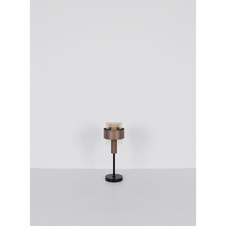 Závěsné svítidlo, černý matný kov, jantarové sklo, čirý gradient, bronzový kov, černý PVC kabel, možnost zkrácení výšky, ø: 450mm, V: 1500mm, bez žárovek 3xE27, max. 60W 230V