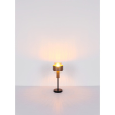 Nástěnné svítidlo, černý matný kov, jantarové sklo, čirý gradient, bronzový kov, směr světla dolů, šxv: 185x295mm, v: 235mm, bez žárovky 1xE27, max. 60W 230V